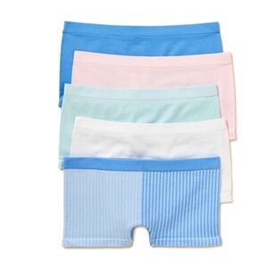 Wonder Nation Girls boy shorts, 5-Pack, Sizes L